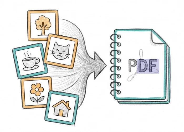 画像を1つのPDFにまとめる